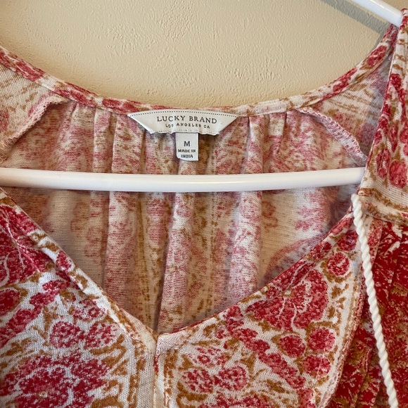 Lucky Brand Paisley Top Size Medium - Picture 2 of 5